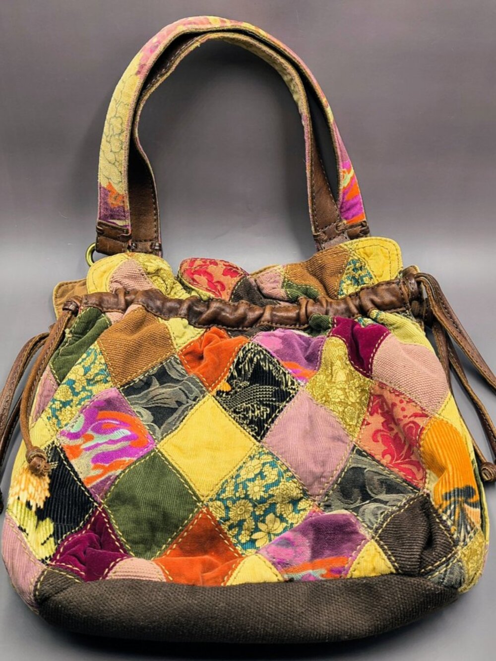 Lucky Brand Boho Patchwork Large Hobo Bag